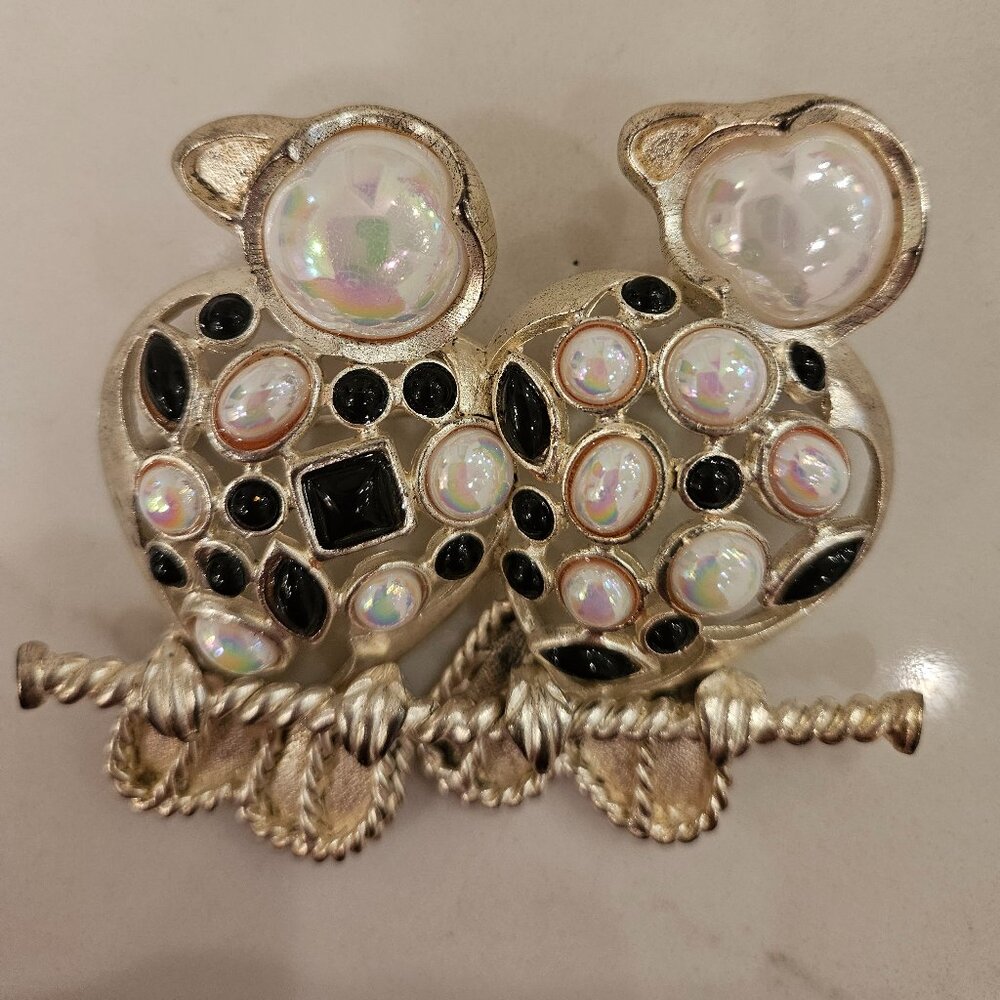 Jay S Vintage Love Birds Brooch - Very Rare